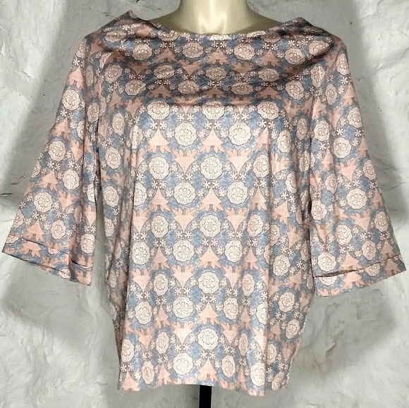 Lane Bryant Tops - Lane Bryant cotton floral print blouse